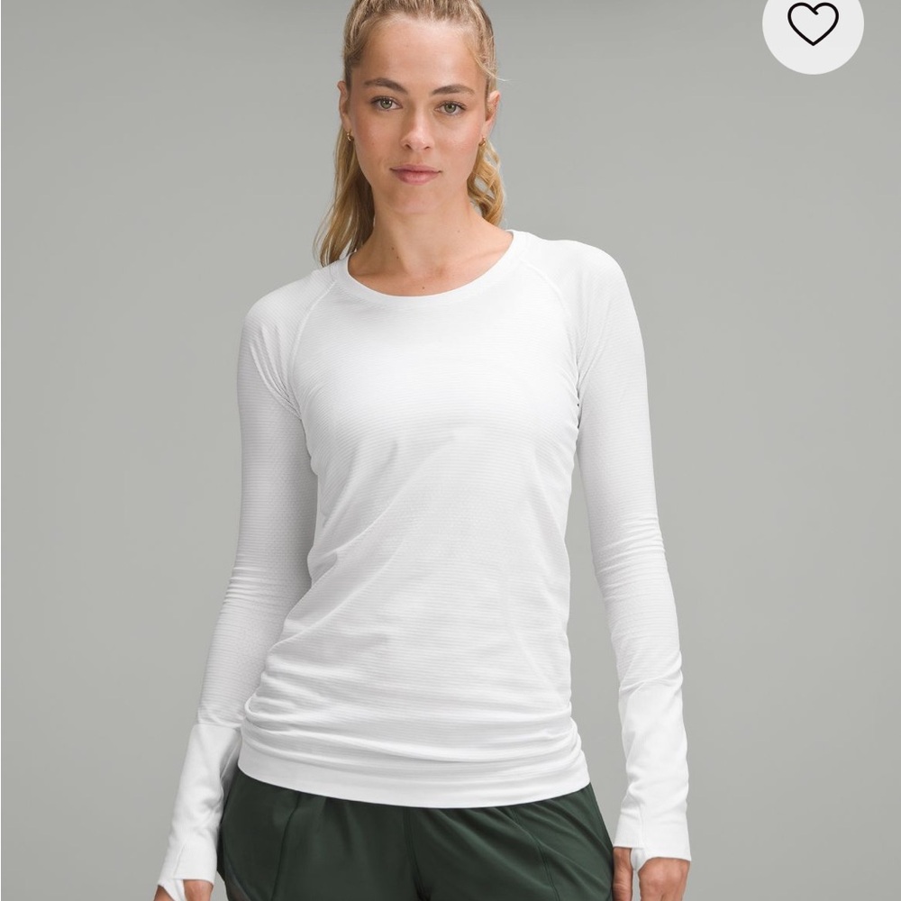 Lululemon Women's White Long Sleeve Top size 6